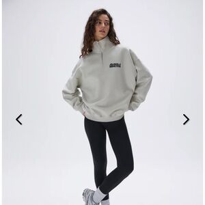 Adanola Tan Zip Up Sweatshirt